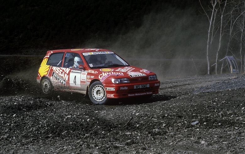 196437 1995, Welsh Rally, McRae, Alister, Nissan Sunny GTi, Action