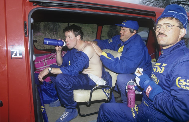 Colin McRae and Possum Bourne, 1993 Rally New Zealand, Subaru World Rally Team