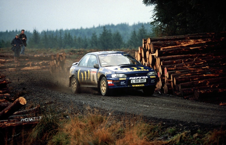 Colin McRae winning at RAC Rally 1994
