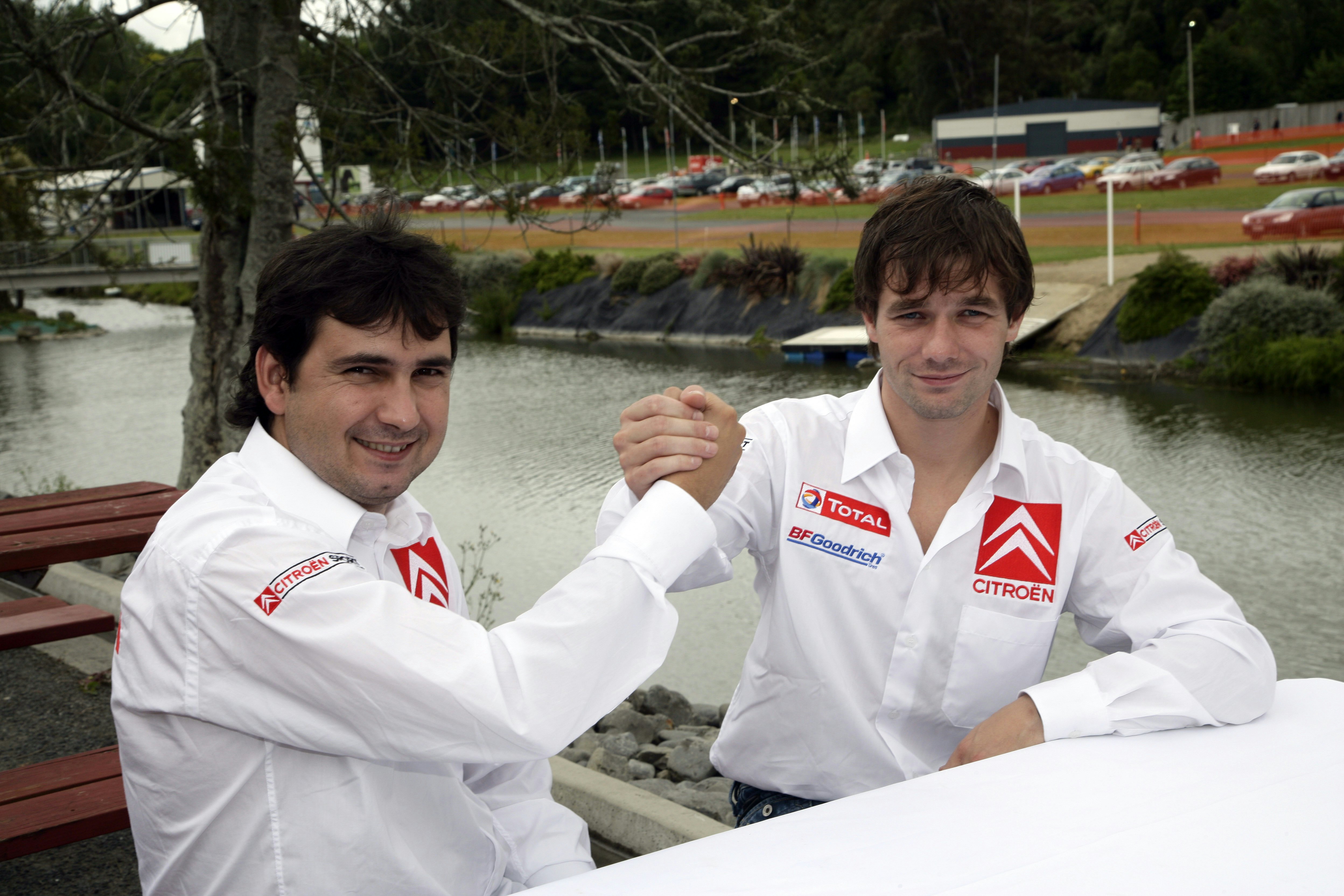 Sebastian Loeb from France and his co-driver Daniel Elena drive