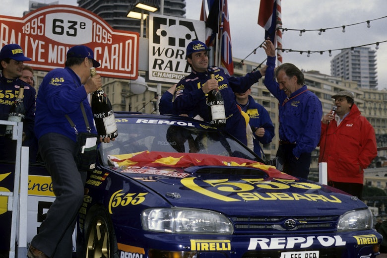 Carlos Sainz Subaru wins WRC Monte Carlo Rally 1995