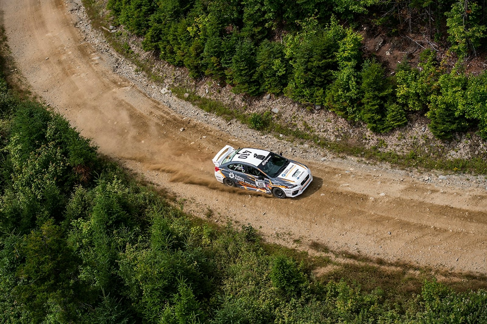 Bucky Lasek navigates the rough and technical stages of New England Forest Rally