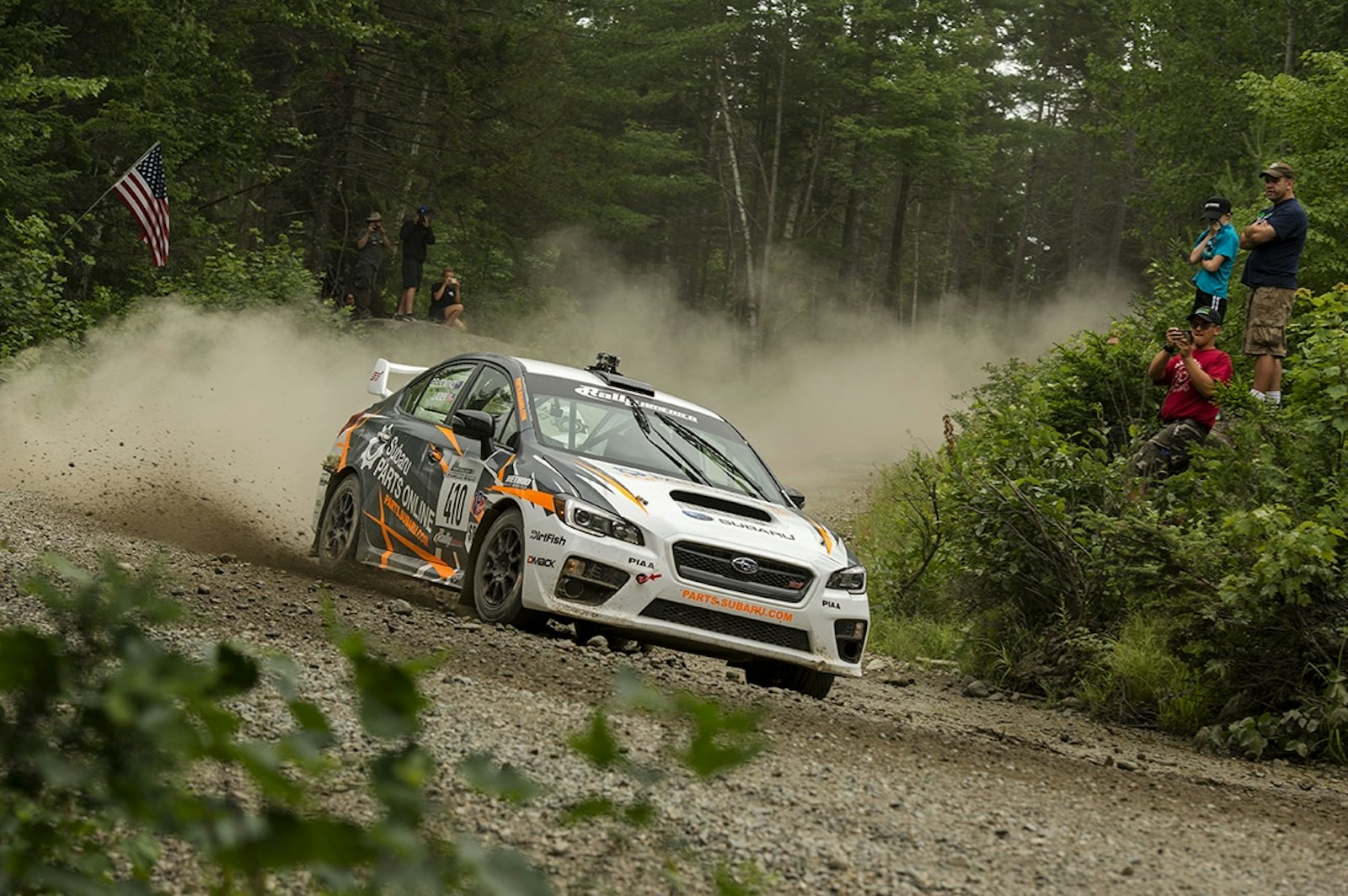 Bucky Lasek put his Subaru Parts Online WRX STI on the podium at New England Forest Rally