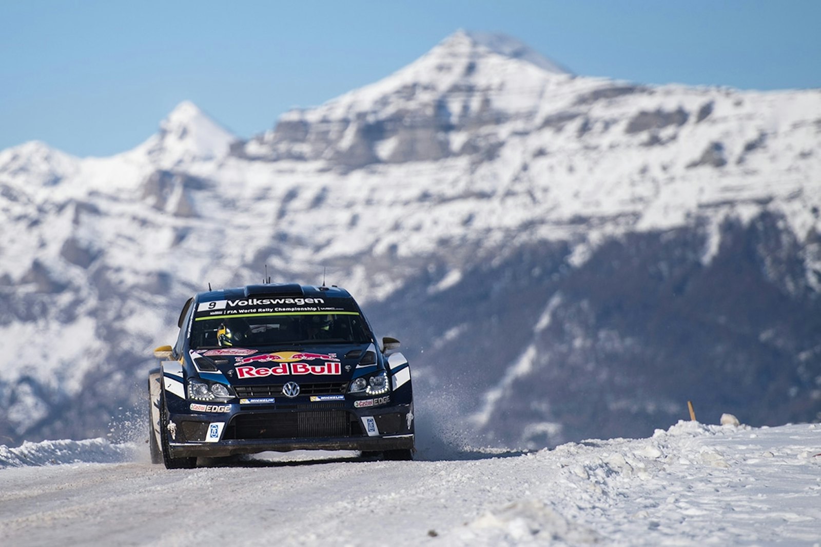 Andreas Mikkelsen (NOR) competes during the FIA World Rally Championship 2016 in Monte Carlo, Monaco on January 23, 2016 // Jaanus Ree/Red Bull Content Pool // P-20160124-00010 // Usage for editorial use only // Please go to www.redbullcontentpool.com for further information. //