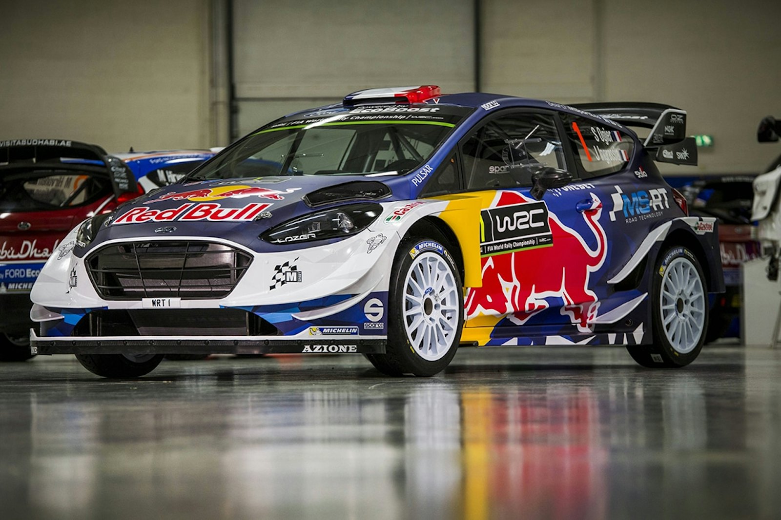 M-Sport reveal the new livery for their 2017 EcoBoost-powered Ford Fiesta which will be driven by four-time World Rally Champion Sebastien Ogier. // M-Sport/Red Bull Content Pool // P-20161223-00951 // Usage for editorial use only // Please go to www.redbullcontentpool.com for further information. //