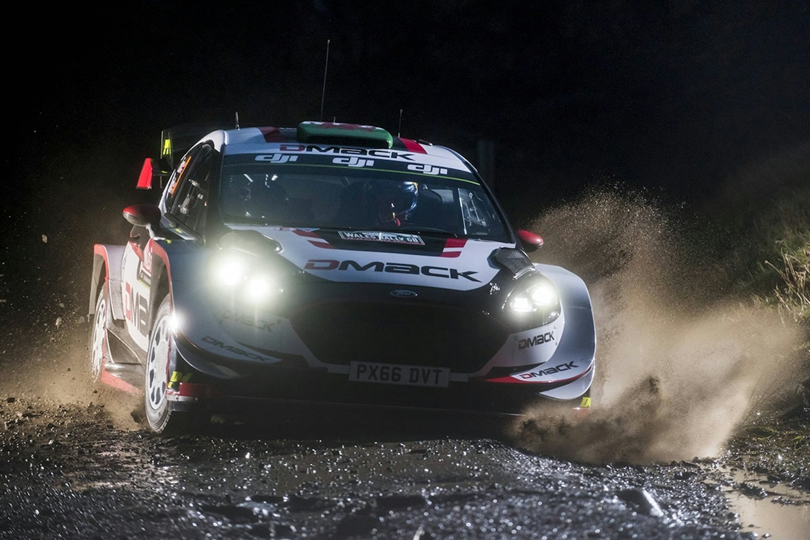 Elfyn Evans (GBR) , Daniel Barrit (GBR) perform during FIA World Rally Championship in Deeside, Great Britain on 26.10.2017 // Jaanus Ree/Red Bull Content Pool // P-20171026-00581 // Usage for editorial use only // Please go to www.redbullcontentpool.com for further information. //
